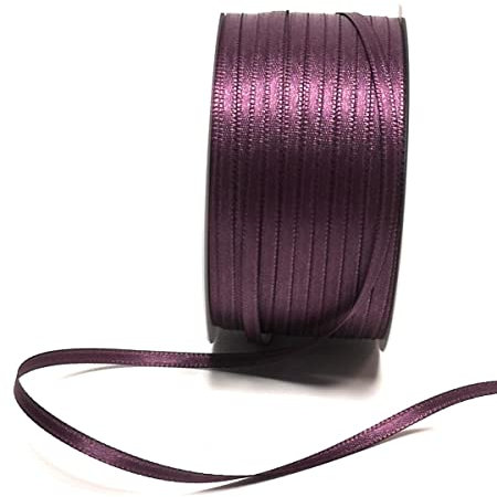 s.dekoda Satinband 50m x 3mm Aubergine Schleifenband Dekoband Satin