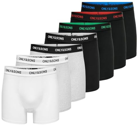 ONLY & SONS ONSFITZ SOLID Black Trunk 7-Pack NOOS