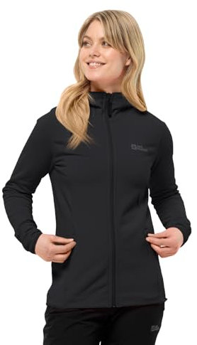 Jack Wolfskin BAISELBERG HOODED FZ W - Giacca Donna, black,