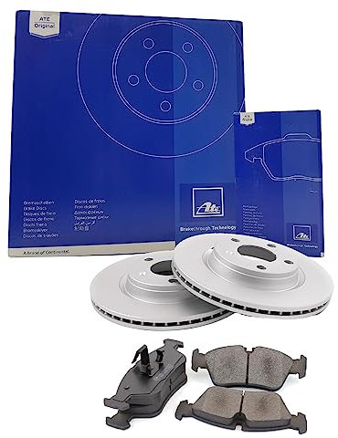 ATE Bremsen Set Bremsscheiben Scheibenbremsen Ø266 belüftet beschichtet vorne + Bremsbeläge Bremsklötze für Crossland X Corsa F 206 CC 208 2008 I 307 207 1007 Partner Combispace