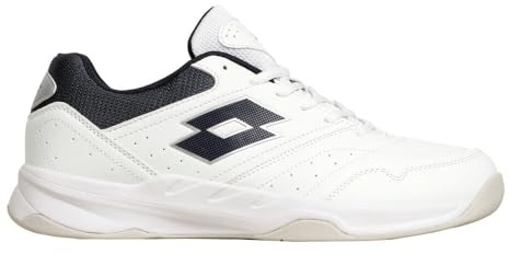 Lotto Mirage 650 IDC Hallenschuh, Herren, All White/Dress Blue (All White/Dress Blue, EU Schuhgrößensystem, Erwachsene, Numerisch, M, 43)