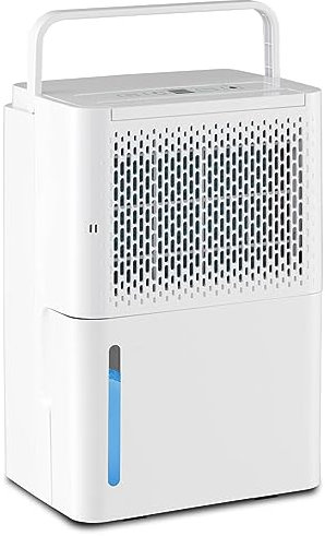 GiantexUK 12L/Day Dehumidifier, Low Energy Dehumidifier with 3 Model, Digital Display, Drain Hose, Auto Defrost, 2.1L Water Tank & 24H Timer, Portable Air Dryer for Home Basement Office
