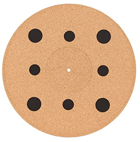 Cyrank Tappetino per Piatto in Sughero per Giradischi da 4 Mm, Tappetino per Giradischi in Sughero Tappetino per Giradischi in Sughero per Giradischi LP Slipmat
