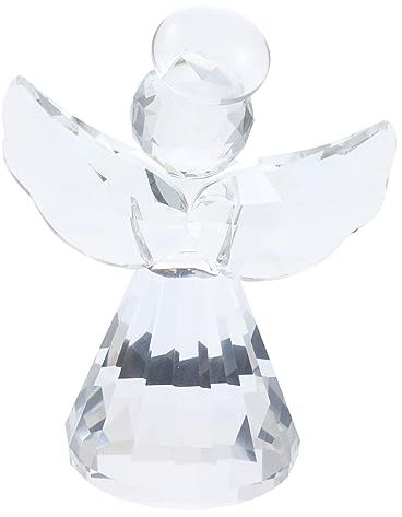 Zerodeko Kristall-Engel-Ornament Angel engelsgabe Gartendekoration klare Tierfiguren Glas Vintage-Dekor Gartenskulpturen Engel Figuren kristall Katze Dekorationen