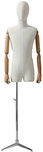 Schaufensterpuppe, Schneiderpuppe, Schneiderpuppe, männliche Schaufensterpuppe, Torso, Körper, realistischer menschlicher Torso, Kleiderform, höhenverstellbare Hose, Show, 2 Farben