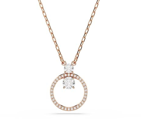 Swarovski Constella Anhänger, Rundschliff, Weiß, Roségold-Legierungsschicht