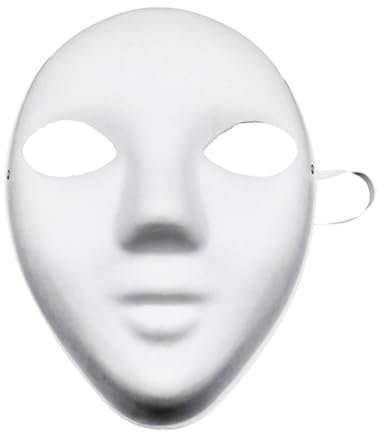 Therian Mask Weiße, Therian Mask Fox, DIY Katzenmaske, Handgemalte Cat Maske, Weißes Papier Persönlichkeit Mask, Halloween Maske, Selber Machen Unbemalt Katze Masken Cosplay