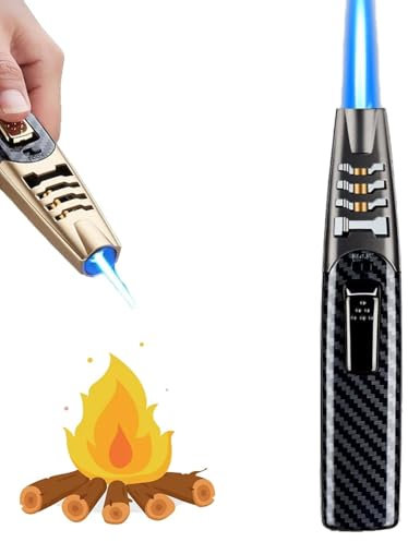 WANFANK Fire Blaze Lighter, Fire Blaze Lighter Electric, Blaze Flame Lighters, Fireblaze Lighter, Fireblaze Electric Lighter, Powerful Adjustable Flame Dual-Arc Torch Lighter(B,1pc)