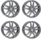4x Rial Felgen Alufelgen X10 7.0Jx18 ET43 5x112 metal-grey kompatibel mit VOLKSWAGEN Beetle Caddy E-Golf EOS Golf Jetta Passat T-ROC T-Roc