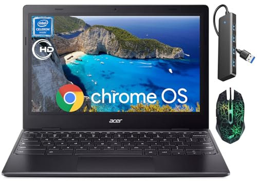 Acer Chromebook 311 Business Student Laptop, Intel Celeron N4500, 11.6 HD Display, 4GB RAM, 64GB eMMC, Wifi5, Bluetooth, Webcam, Mouse, Chrome OS