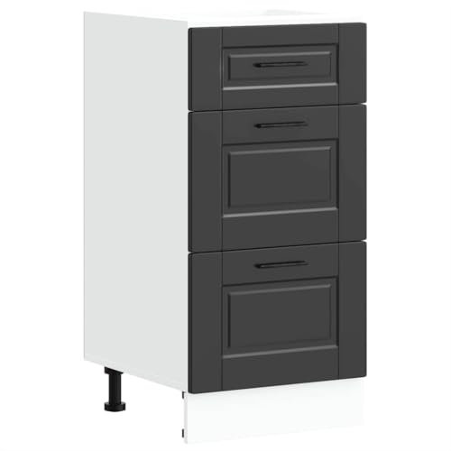 vidaXL Mueble bajo de Cocina Porto Madera contrachapada Negro
