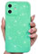 Svanove for iPhone 12 Mini Phone Case Glitter Sparkly, Girly Cute Bling Glittery Sparkle, Shiny Shimmer Glossy Jelly Bright Silicone Thin Slim Case for Women Aesthetic & Hard Camera Cover, Mint Green