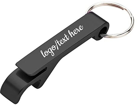 Custom Personalized Bottle Opener Keychain Bulk Engraved with Logo Text for Men Women, Customized Metal Aluminum Bottle Opener Keychains Wedding Party Gifts, 1PCS