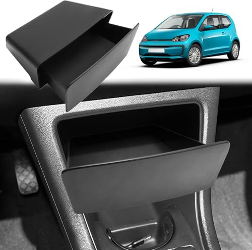 GAFAT Kompatibel mit VW UP GTI 2013-2023 Mittelkonsole Magnetische Schublade Anti-Fall, Für Seat MII/Skod Citigo Aufbewahrungsbox Versteckte Organizer Ablagen, Mit Anti-Rutsch-Funktion