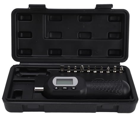 lvifloae Digital Torque Screwdriver 0.05-0.5N·m1/4 Drive Inch Pound Torque Screwdriver Electrician with Buzzer and LED Indicator for Maintenance Tools Bike Repairing and Mounting