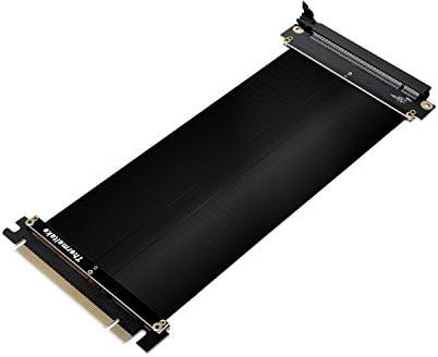 Thermaltake TT Gaming PCI-E x16 3.0 Verlängerungskabel, 200 mm, AC-053-CN1OTN-C1, unterstützt AMD- und Intel-Motherboards, Schwarz