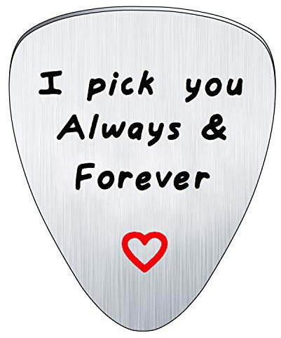 BESPMOSP Boyfriend Gifts I Pick You Always And Forever Guitar Picks For Husband Valentines Day Gifts For Him