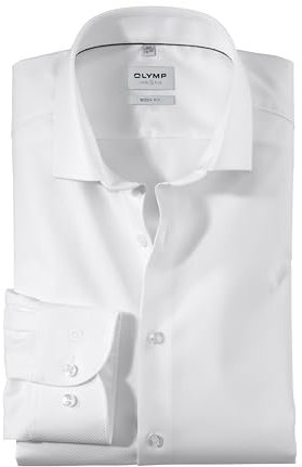 OLYMP Herren Oberhemd Langarm Level.Five.Body.fit,Twill,Body fit,Royal Kent,Weiss 00,40
