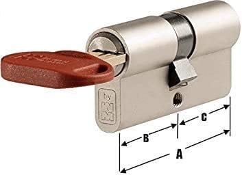 Cilindro de seguridad de perfil Europo MOTTURAPROJECT 31 x 51 (A=82 B=31 C=51 mm), 5 llaves + 1 obra