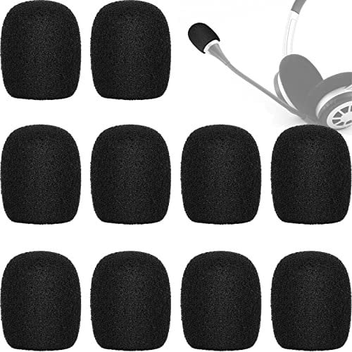 ChromLives Revers Headset Mikrofon Windschutzscheiben Schaumstoffabdeckungen Mikrofonabdeckungen Mini Größe Farbe Schwarz