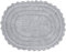 RAJRANG BRINGING RAJASTHAN TO YOU Grauer Badteppich oval - 61x43 cm rutschfeste Badematte aus weicher Baumwolle für Badewanne WC Eingang Wohnaccessoires ovaler Baumwollbadeteppich