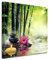 Tableau Bougie et Galet sur forêt de Bambou imprimée - Impression sur Toile décoration Murale Zen - Déco Maison, Cuisine, Salon, Chambre Adulte - Multicouleur 30x30 cm