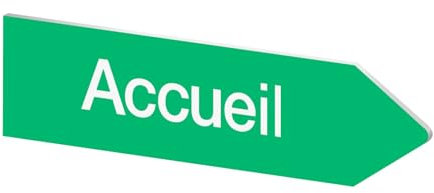 DECOHO - Panneau directionnel personnalisable - Signalétique adhésive PMMA - Vert pomme, flèche droite - 80x300 mm, usage intérieur et extérieur - Vert