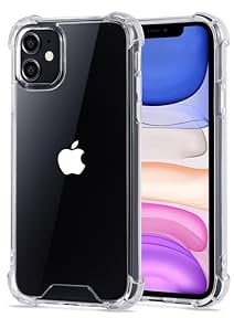 JProtect für iPhone 11 Hülle Transparent (TOP Schutz) – Durchsichtige Stoßsichere Schutzhülle – Shockproof Bumper Case – Handyhülle iPhone 11 Slim