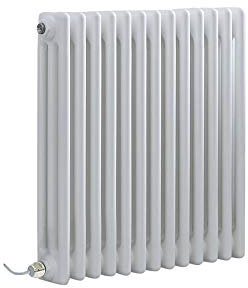 Milano Windsor 800W White Cast Iron Style 3 Column Electric Radiator - 600mm x 605mm