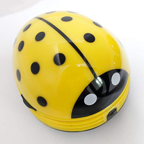 CheungLee Crumby Mini Vaccuum Mini Portable Handheld Cordless Tabletop Crumb Sweeper Desktop Dust Vacuum Cleaner (Yellow)