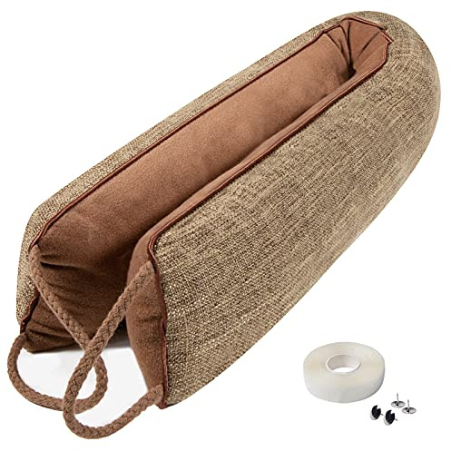 fowong Draught Excluder for Doors, 97 x 10 cm Heavy Duty Under Door Draft Excluder, Air Door Draft Stopper Blocks Drafts & Noise, Soundproof & Energy Efficient - Coffee