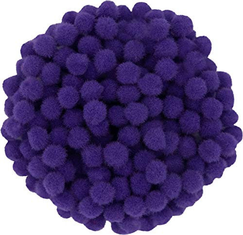 i-mondi® 200 mini pompons zum basteln dunkellila in 10mm klein bastel zubehör pom pom bunt kugeln ponpons deko pompom plüsch