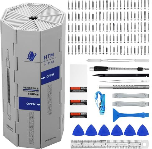 HengTianMei 128 in 1 Precision Screwdriver Set Professional Magnetic Repair Tool Kit for Computer, Laptop, Xbox, MacBook, Game Console (H1128)