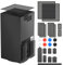 Dust Cover for Xbox Series X Console, 2 Pack Vent Filter PVC Dustpoof Mesh Case and Silicone Dust Plugs for USB/HDMI Port Compatible with Xbox Series X Game Console, Includes 8pcs Joystick Caps