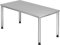 bümö Schreibtisch manuell höhenverstellbar | Bürotisch in 8 Dekoren & 7 Größen verfügbar | Büroschreibtisch (Rechteck: 160x80 cm, Grau)
