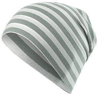 Sterntaler Jungen Beanie GOTS Slouch-Beanie Mütze - Kinderbeanie aus Singlejersey Mit Streifen - Grün, 43