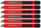 6 x Cuttermesser 9mm flaches Kunststoffgehäuse rot