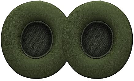kwmobile 2X Coussinet Compatible avec Beats Solo 2 Wireless/Solo 3 Wireless Coussinet - Coussinets en Mousse pour Casque Audio - Vert foncé