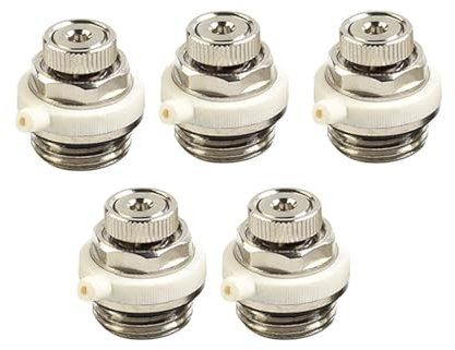 ZYNCUE Self Bleeding Radiator Valves, 1/2 for BSP Automatic Air Vent Auto Cut-Off Self Bleeding Radiator Valve-5pcs
