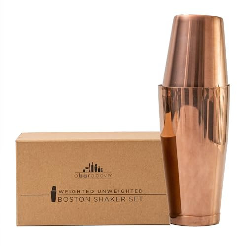 A Bar Above Set di shaker Boston professionali da 510 ml, ponderati e non ponderati, in acciaio inox, per baristi, shaker da bar in acciaio 304 di alta qualità, strumenti essenziali per mescolare