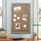 Sintosin Bauernhaus Linen Bulletin Board Pinnwand Kork mit Holzrahmen, Holz Pinnwand groß Korkwand, Fotos Wand-Organisator Display, Memo Board für Büro Home Room Küche Dekorativ