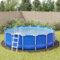 vidaXL Tapiz de Suelo Piscina geotextil de poliéster Gris Claro Ø550cm, Lona Suelo Piscina, Protector de Suelo para Piscina, Alfombra de Piscina