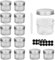 Hniuyun Glass Regular Mouth Mason Jars, Clear Glass Jars with Silver Metal Lids for Sealing (02)