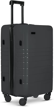 ETERNITIVE - Koffer Mittelgroß I Reisekoffer aus ABS I Größe: 65,5 x 42 x 28 cm I Rollkoffer 62,5L I Reisetrolley Leicht mit Doppelrollen 360° I Hartschalenkoffer mit TSA-Schloss I Farbe: Graphit