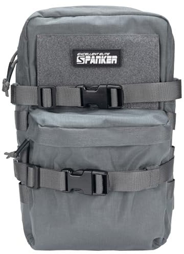 EXCELLENT ELITE SPANKER Tactical Outdoor MOLLE Hydration Pack Nylon Small Water Bladder Carrier Pack for Tactical Vest Backpack Plate Carrier(GRY)