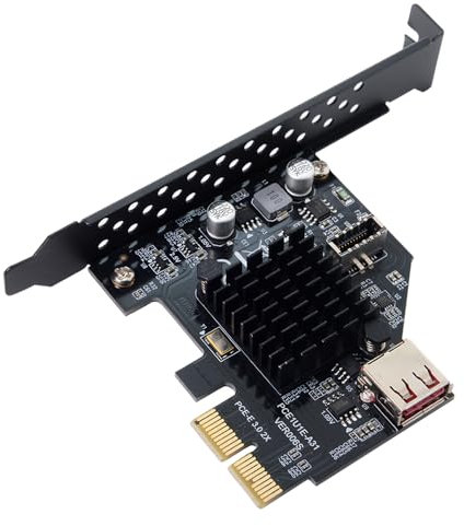 NFHK USB 3.1 Frontpanel Buchse USB 2.0 auf PCI-E Express Card Adapter für Motherboard, (NF-UC-136)