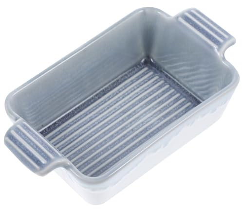 VINTORKY Zuppiera Pirofila Con Doppia Spiga Piatti Ciotole Di Zuppa Chic Pirofila Rettangolare in Ceramica Mini Teglia Mini Pagnotte Mini Forni Mini Forno Nordico Teglia Da Forno Porcellana