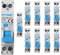 kit 5 pezzi ETTROIT INTERRUTTORE MAGNETOTERMICO DIFFERENZIALE SALVAVITA PER BARRA DIN 1 MODULO 1P+N 16A C16 240V 30mA 4.5KA