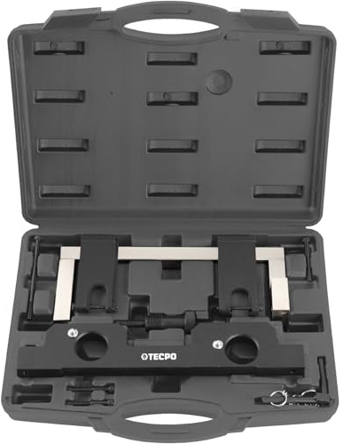 TECPO Motor-Einstellwerkzeug-Satz für 1.6, 2.0L N20/N26 Motoren, präzise Einstellung der Motorsteuerzeiten, kompatibel mit BMW 1er-5er, X1-X5, Z4, inkl. Nockenwellen-, Kurbelwellen- & Vanos-Werkzeuge
