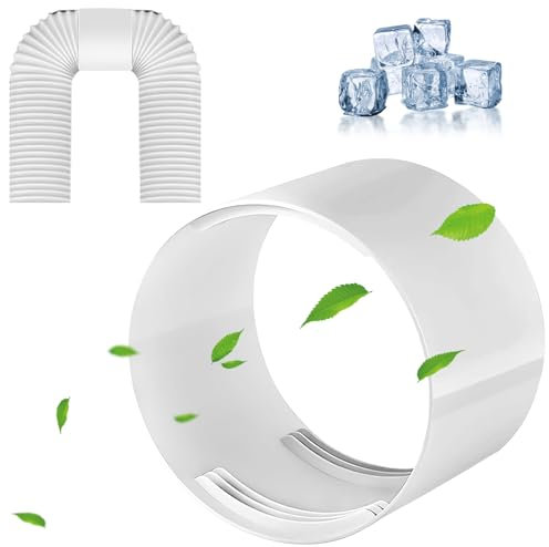GAROMIA Klimaanlagen Abluftschlauch Adapter 150 mm Klimaanlage Schlauch Adapter Abluftschlauch Verbindungsstück Abgasschlauchanschluss Lüftungsrohrverbinder PVC für Klimaanlage Dunstabzugshaube